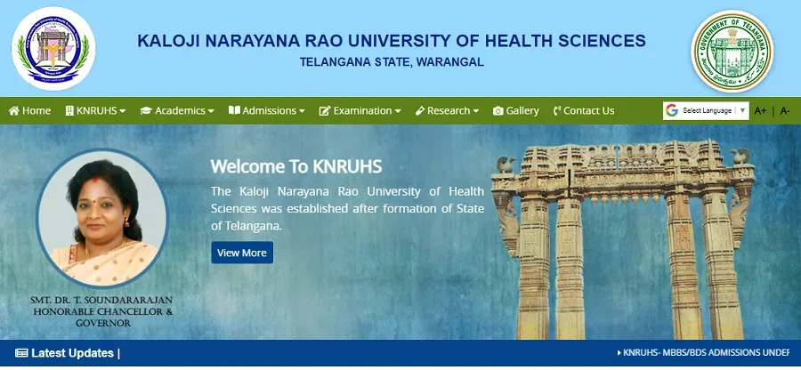 KNRUHS Telangana NEET UG Counselling 2021 Allotment List OUT