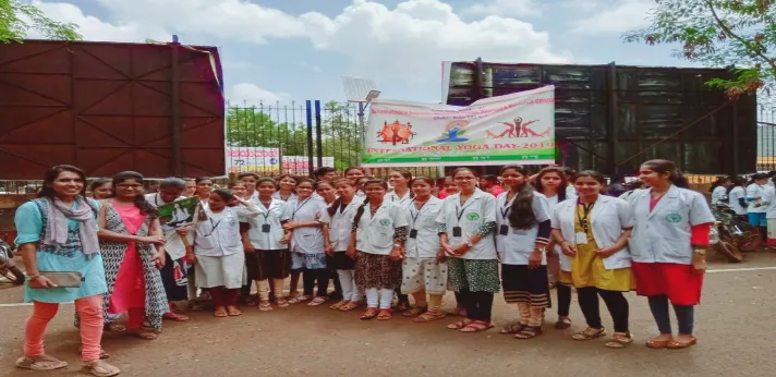 Akkamahadevi Ayurvedic College Yoga Day Celebration