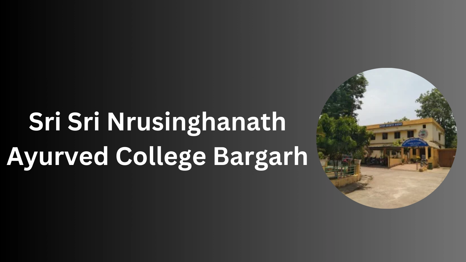 Sri Sri Nrusinghanath Ayurved College Bargarh