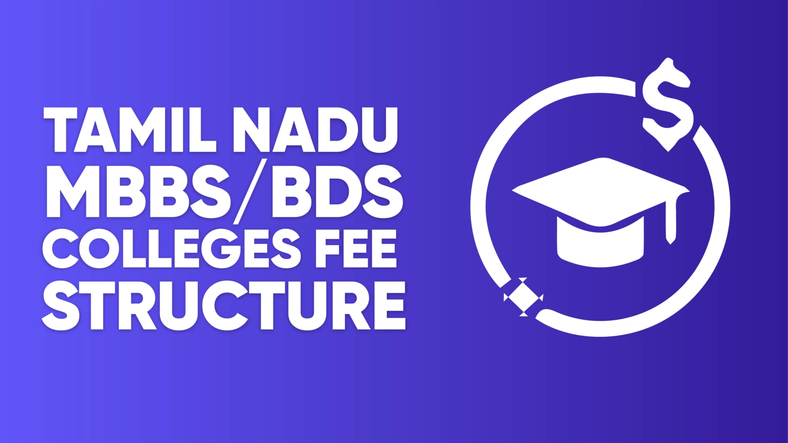 Tamil Nadu MBBS/BDS Colleges Fee Structure