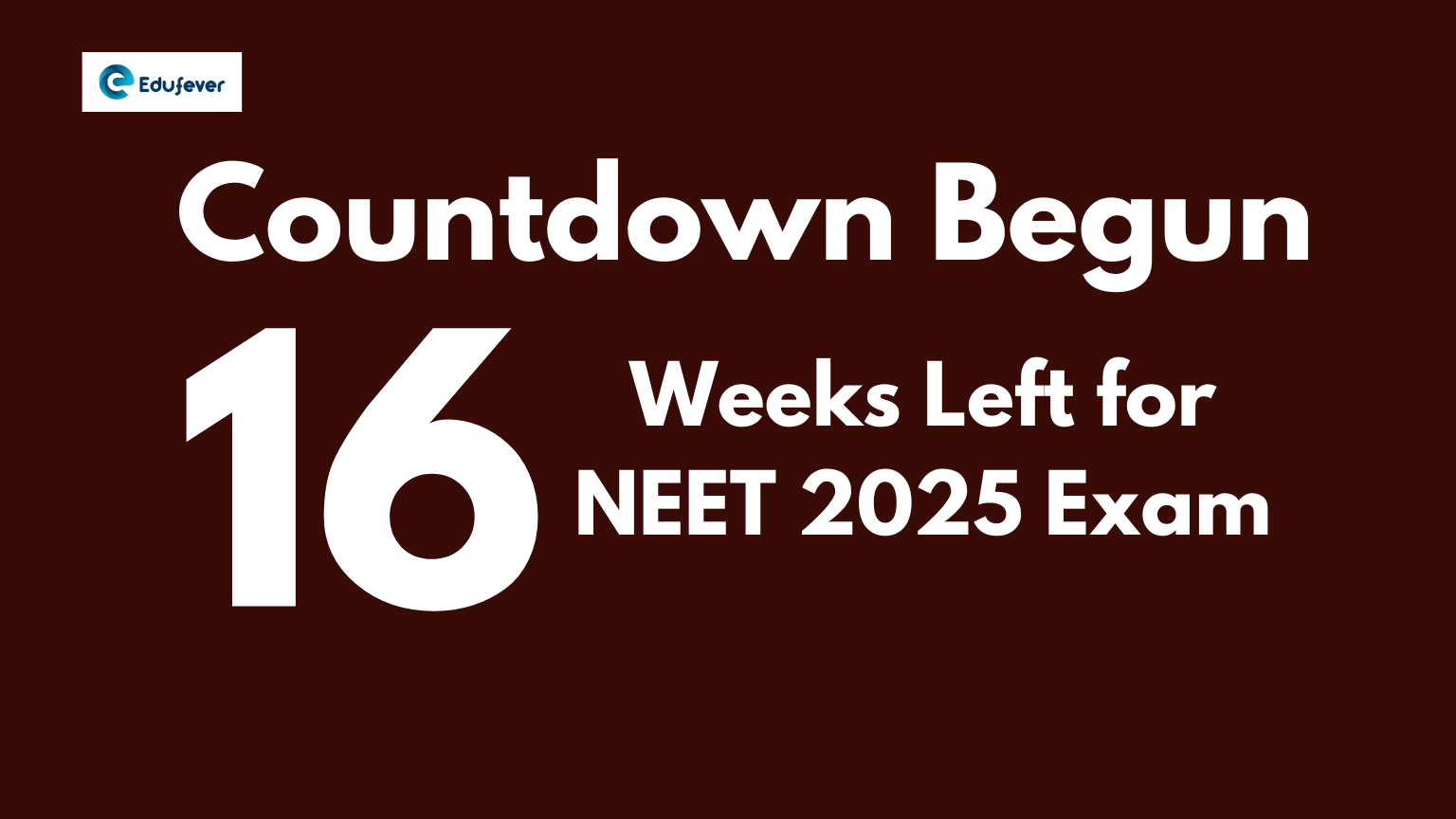 NEET 2025 Countdown Begun